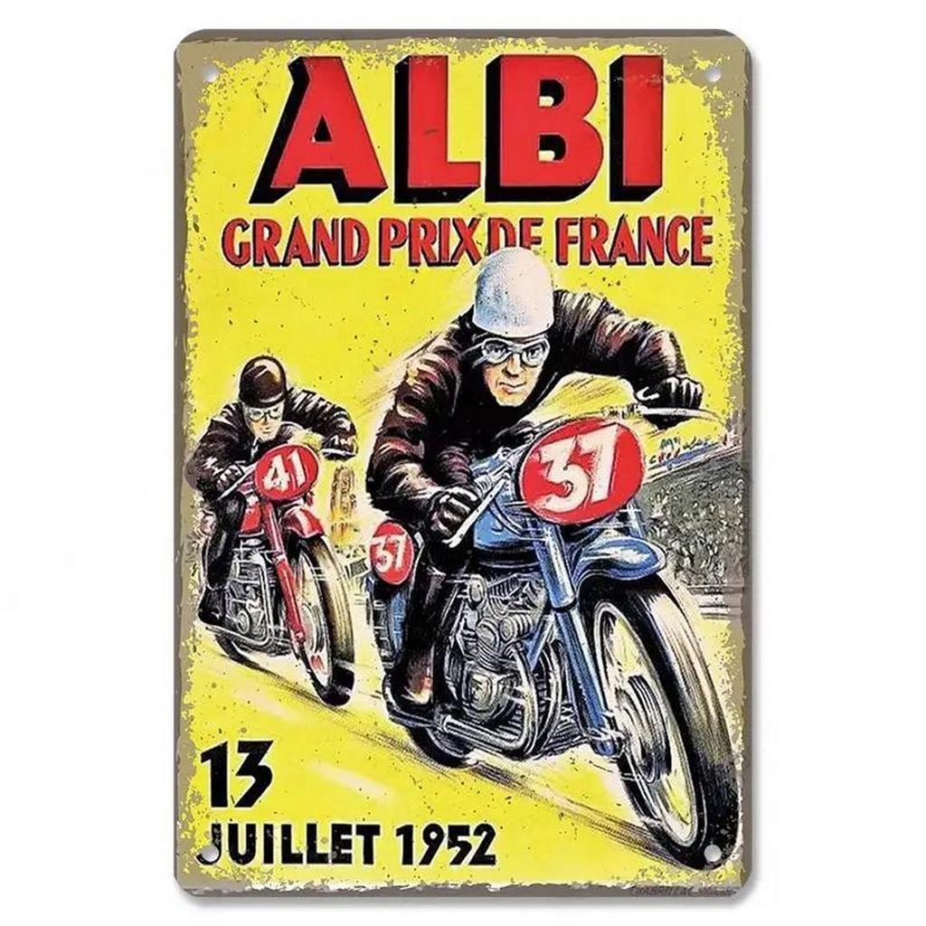 Pinup Motorcycle Metal Tin Signs Plaque Wall Decoration Vintage Art Posters Iron Painting for Man Cave Home Cafe Garden Club