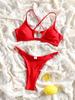 New Style 2025 Bikinis Sexy Swimwear Low Waist Swimsuit For Women Summer String Beachwear Two Piece Suits Solid Bikini Set