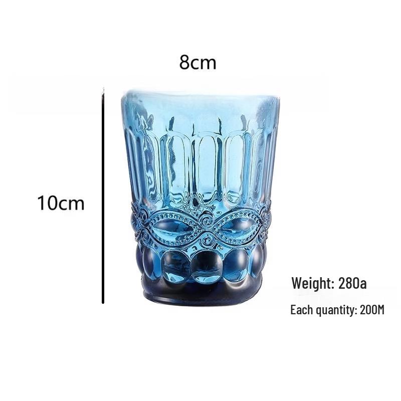 Shangqi Blue Snake Pattern Glass Water Cup Set