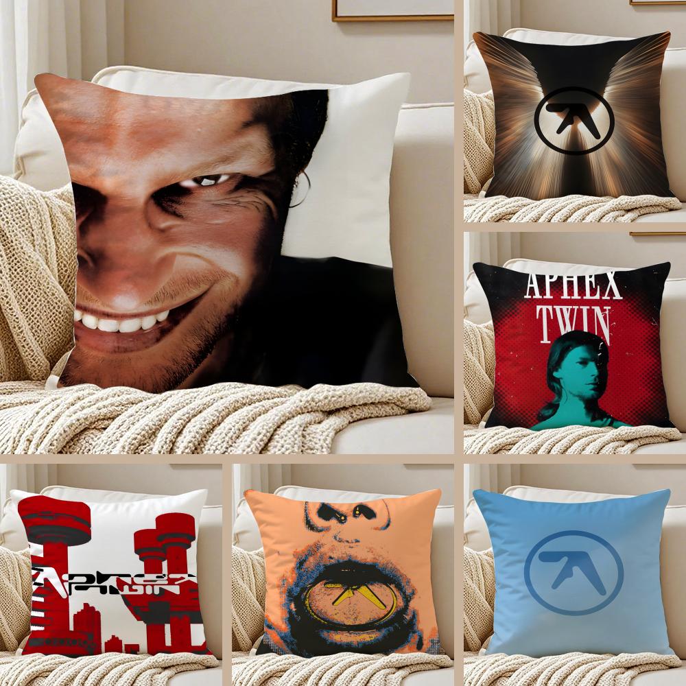 musician experimental AAphex TTwin Cushion Cover Pillowcase Antidustmite living Room Sofa Decor Cushion Room