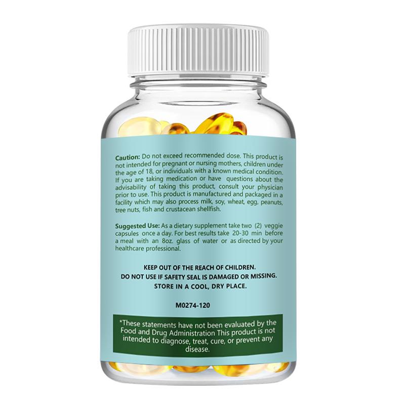 Pslalae Organic Papaya Leaf Extract Capsules 600mg 120 Count — 10:1 Concentrated Superfood with Enzymes