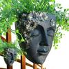 Resin Craft Face Sculpture Planter Funny Girl Face Flowerpot Head Wall Planter  Living Room Balcony