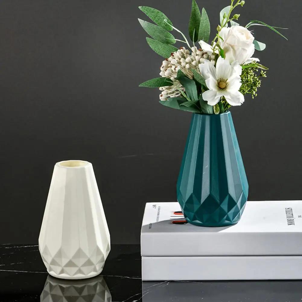 Flower Vase Flower Container Stylish Nordic Geometric Flower Vase Modern Home Decoration with Smooth Surface for Room Flower