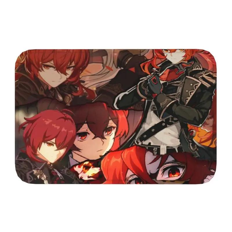 Genshin Impact Cursed Childe Front Floor Door Entrance Mats Indoor Manga Kitchen Bath Doormat Garden Carpet Rug