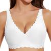 European Seamless Deep V Bra for Women Gathered Side Bust Coverage Anti-Sagging Daily Comfort Intimates