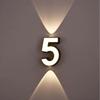 Minimalist Styling Nordic Modern LED Wall Light Simple Geometric Structure Waterproof House Number Plaque Lamp
