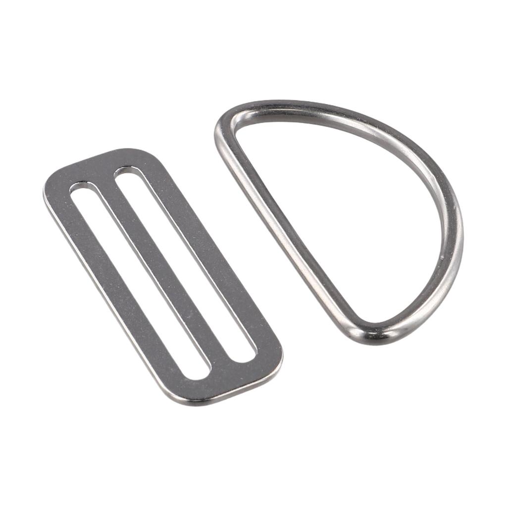 Belt Keeper D Ring Lightweight Portable Silver Stainless Steel