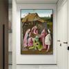Klassisches Ölgemälde Poster Anbetung der Könige Druck von Hieronymus Bosch Leinwandgemälde Wohnzimmerdekoration Haus
