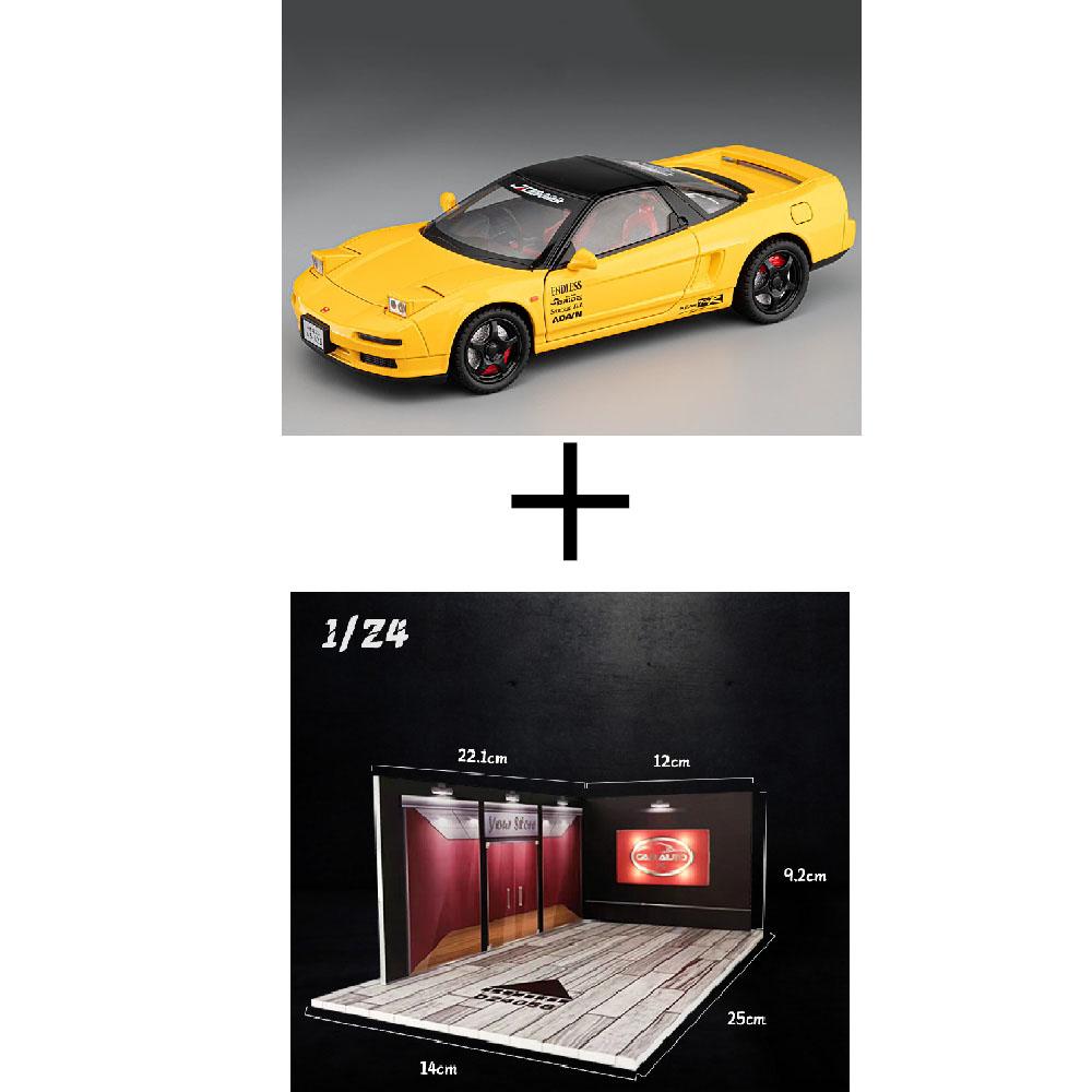 1:22 Scale Honda NA1 Alloy Car Toy Model Doors Opened Pull Back Miniature Vehicles Light Sound Models Holiday Gifts for Boys