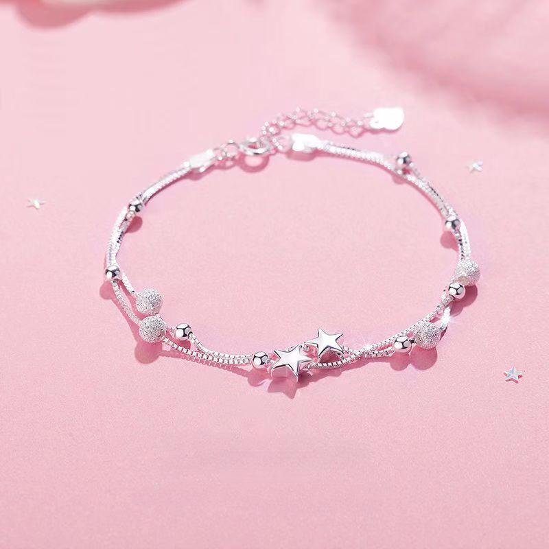 925 Sterling Copper Bracelet Luxury Original Stars Bracelet for Women Korean Fashion Designer Party Wedding Zircon Holiday Gift