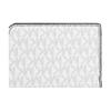 MICHAEL KORS COOPER brand logo coated canvas wallet men's white