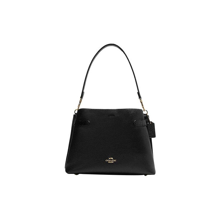 New COACH Hanna Cow Leather Portable Crossbody Bag, Shoulder Bag Women's Black CH537-IMA47