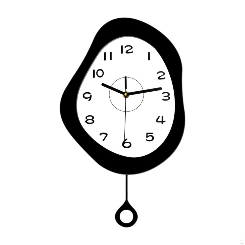 Wall Clock Hanging Easy Read Silent with Pendulum for Office Home Bedroom