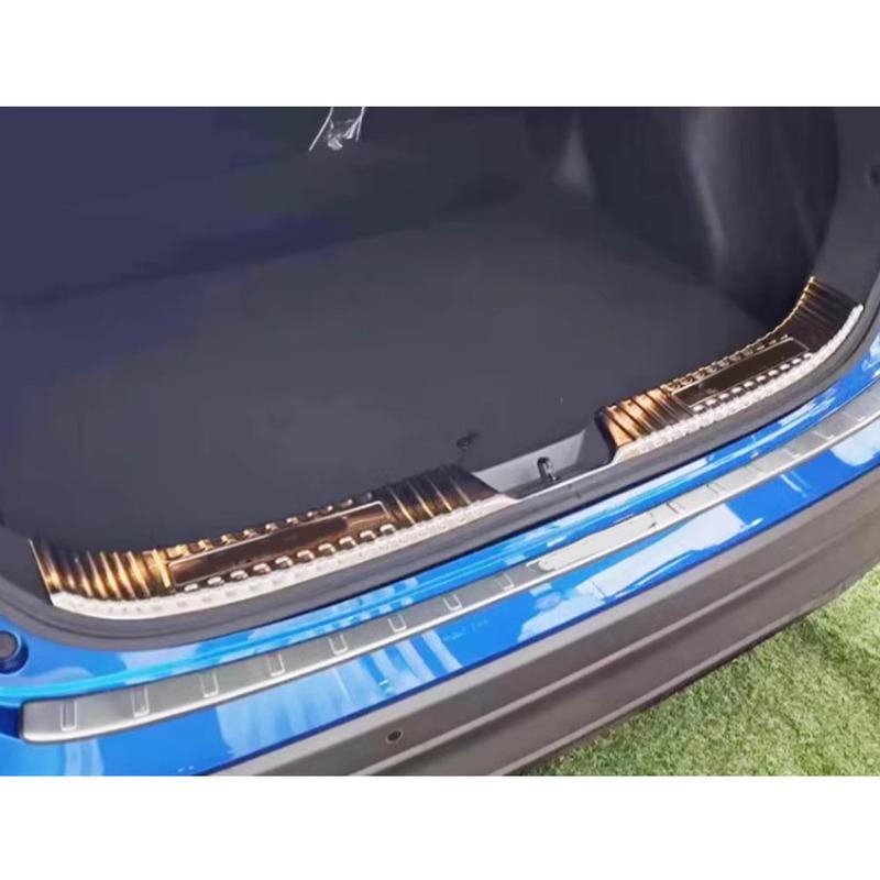 Car Inner Rear Bumper Trim Cover Frame Steel Threshold Pedal Sticker Auto Accessories For Nissan Qashqai J12 2024
