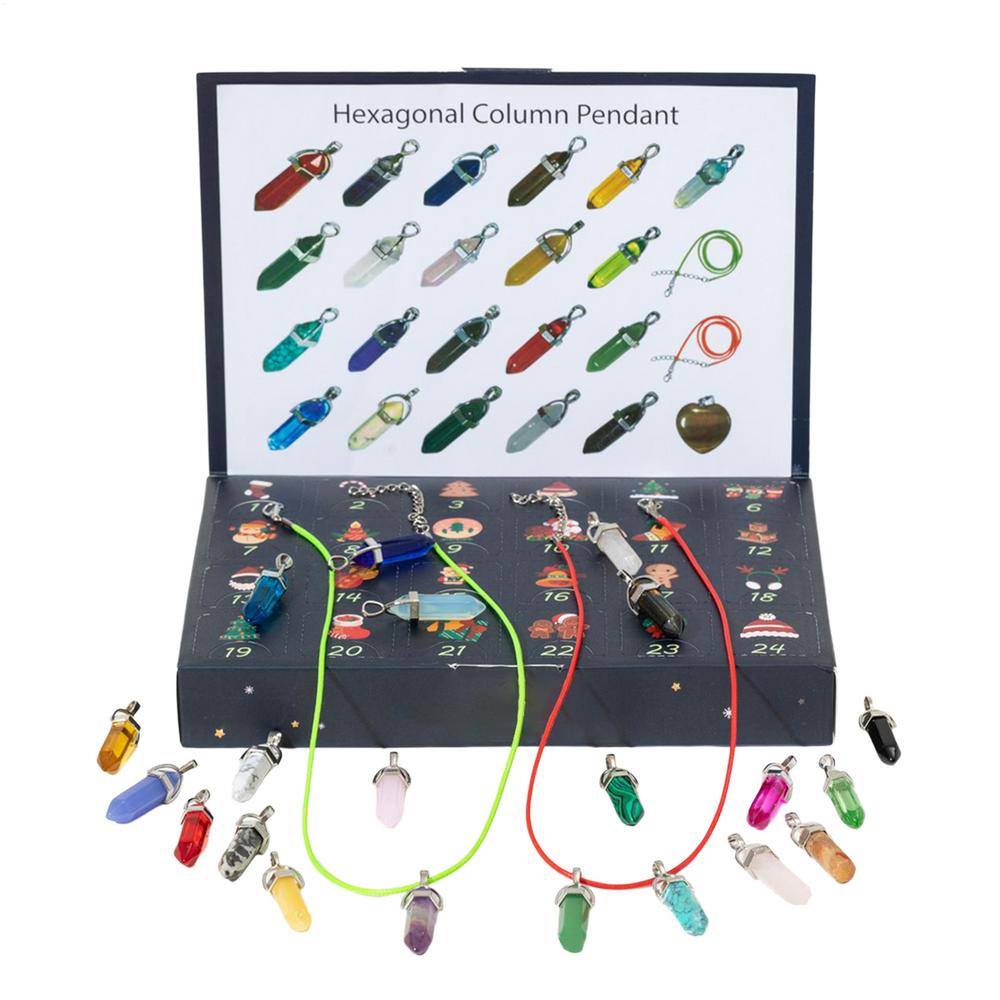 

Crystal Countdown Calendar 2025 Advent Countdown Calendar Crystal Christmas Pendant 24 Days Pendant Decoration for Kids gifts as picture