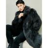 Autumn and Winter New Imitation Fox Fur Phantom Fox Men's Mid-length Coat Suit Collar Loose Men's Warm Jacket