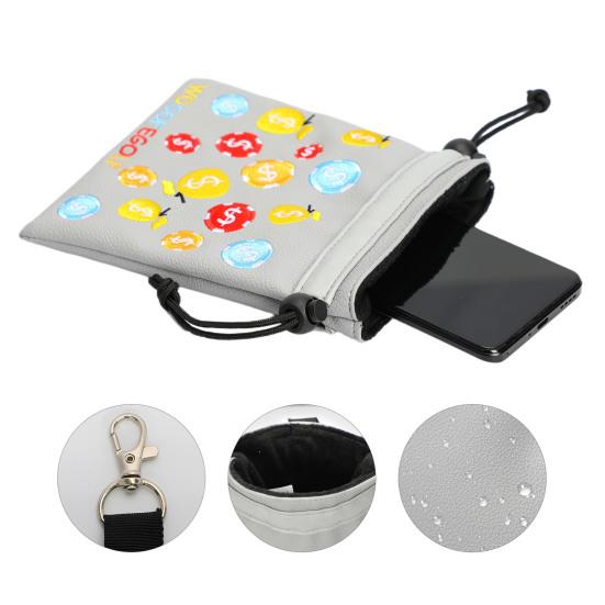 Golftasche mit Kordelzug, Golf-Tee-Tasche, Aufbewahrungstasche für Golfbälle, grüne Gabel, tragbares Golfzubehör für Golfbegeisterte