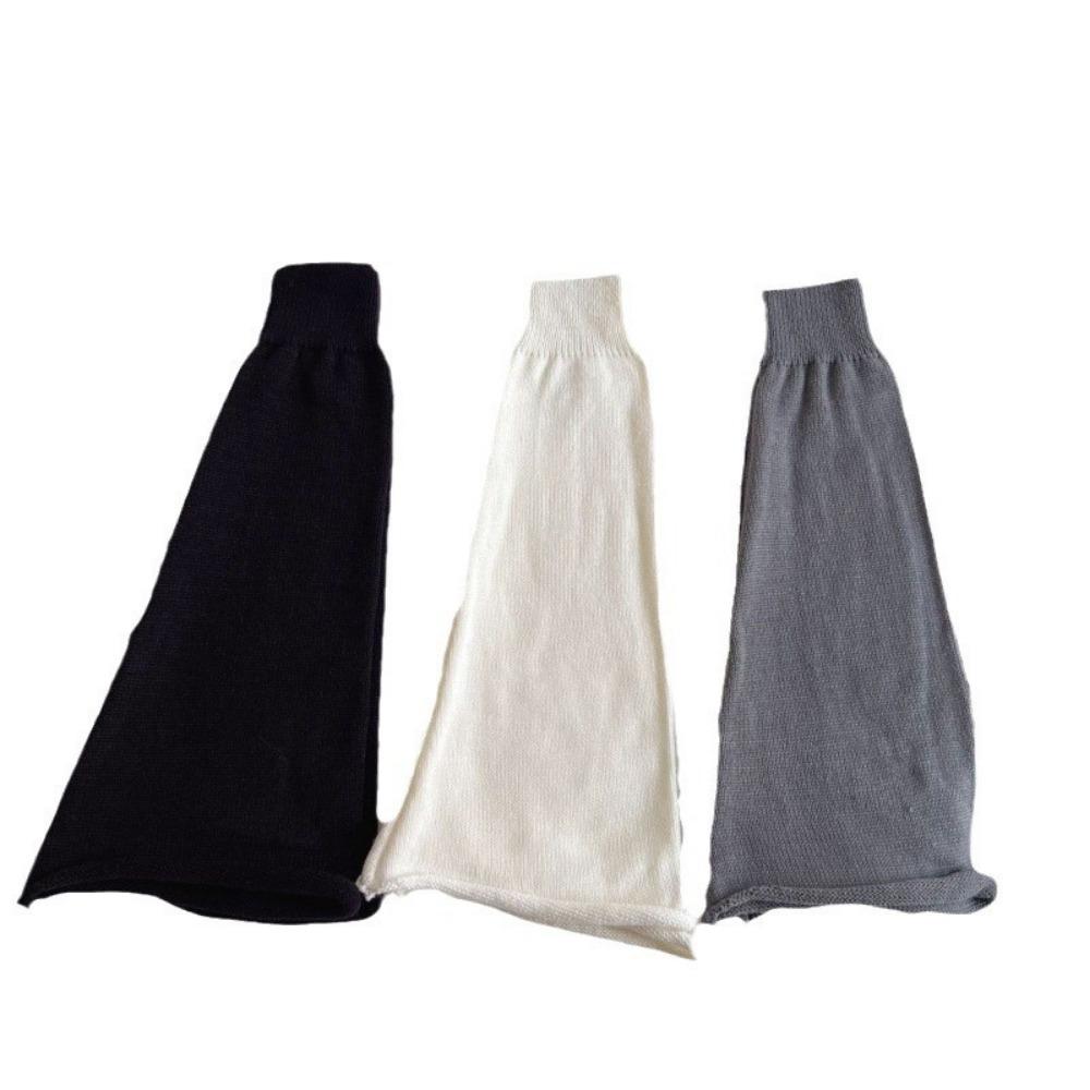 Women's Autumn and Winter New Bell Mouth Jk Solid Color Socks To Keep Warm Personalized Versatile Wool Leg Guards Knitted Leg Covers Stacking Socks