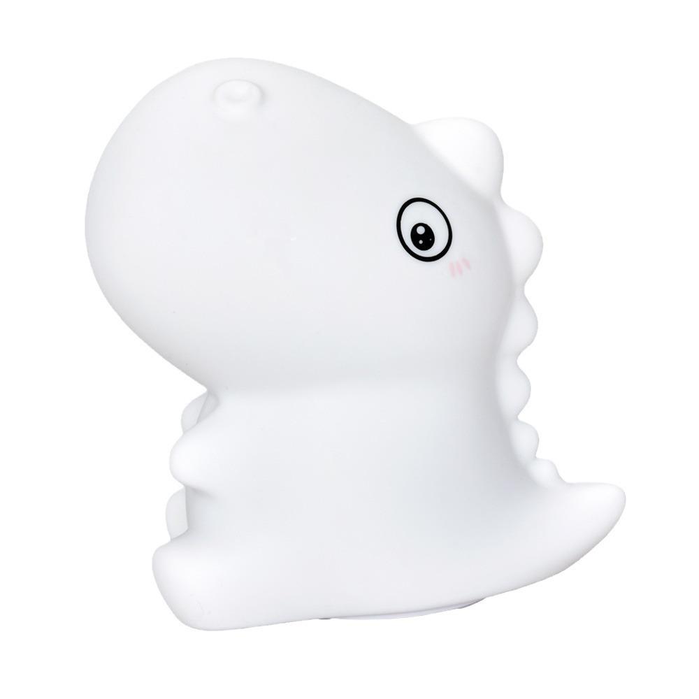 

Светодиодные силиконовые ночники для детской комнаты, детская спальня, мягкая лампа в виде динозавра, украшение для детской комнаты белый