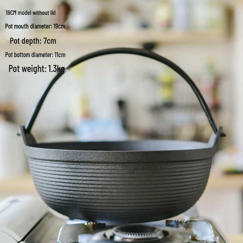 

Cast Iron Tripod Hanging Pot: Outdoor Cookware for Soup, Stew, and Sukiyaki - Perfect for Camping and Picnics