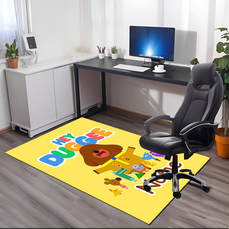 Custom Name Hey Duggee Printed Carpet, for Office Chair Living Room Bedroom Kitchen Room Decor Gifts.