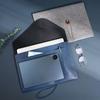 With Button File Folder Waterproof Document Handbag Notebook Case Leather A4 Document Bag  Office