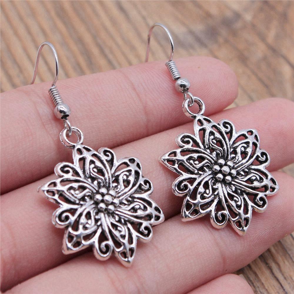 Drop & Dangle Earring Plant Flower Wedding Jewelry FindingsEarring Size 18x19mm QE019