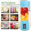 Juicer Extractor Machine Fresh Blender Electric Smart Mini Slow Citrus Vegetable Juicer Cup Bottles Press Portable USB Sugarcane
