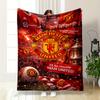 "Manchester United Team Collage Blanket" Flannel Blanket for Bedroom, Living Room, Sofa, and Nap Sofas.