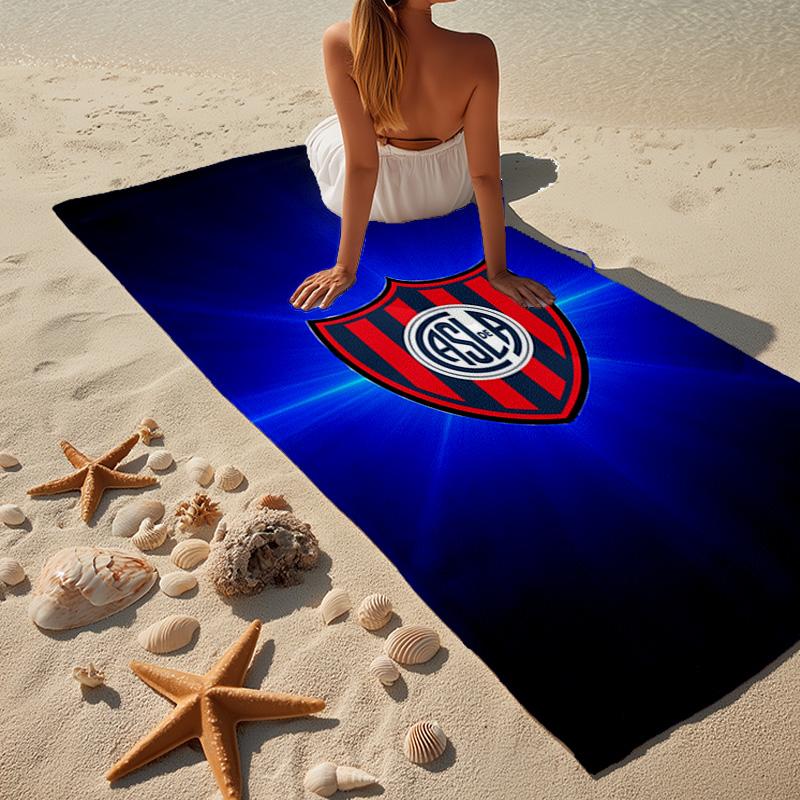 Club Atletico San Lorenzo Microfiber Beach Towel, Lightweight And Quick-Dry, for Summer Travel, Beach Essential, Swimming Pool