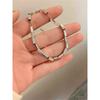 Bracelet Perle Irregulière Forme Spéciale Française Bracelet Femmes Niche Luxe Léger Exquis Doré Demi-Bracelet Bracelet Accessoires