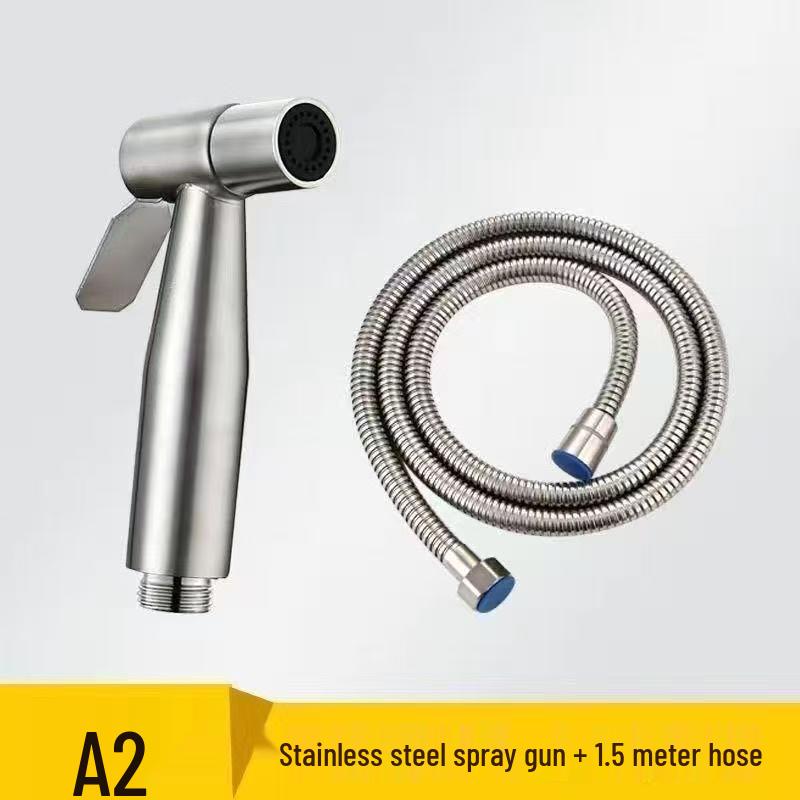High-Pressure Bidet Sprayer Set with Stainless Steel Valve