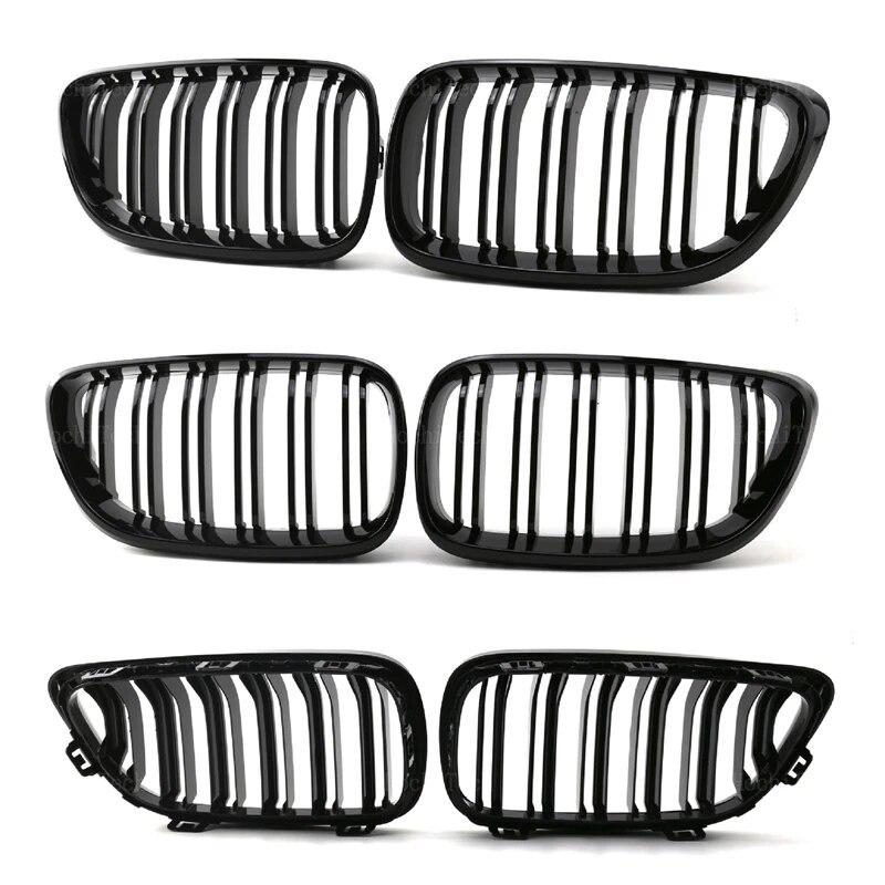 Car Front Bumper Grilles Kidney Racing Grill For BMW 2 Series F22 F23 F87 M2 2014-19 Double Slat Replacement Grille Accessories