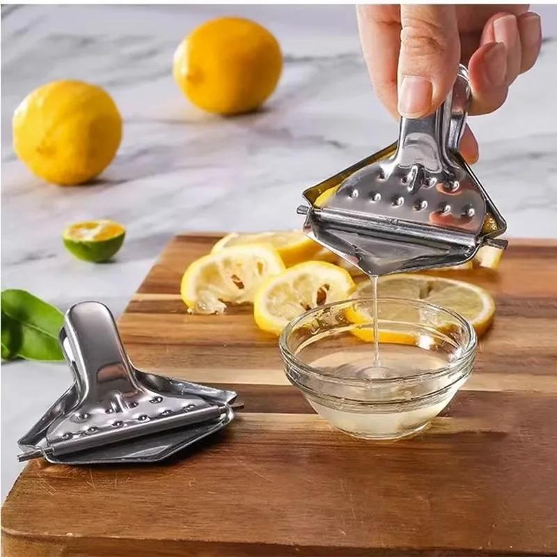 Manual Lemon Squeezer Stainless Steel Fruit Juicers Lemon Clips Lemon Clip Fruit Juicer Kitchen Gadget Manual Hand Juicer Tool