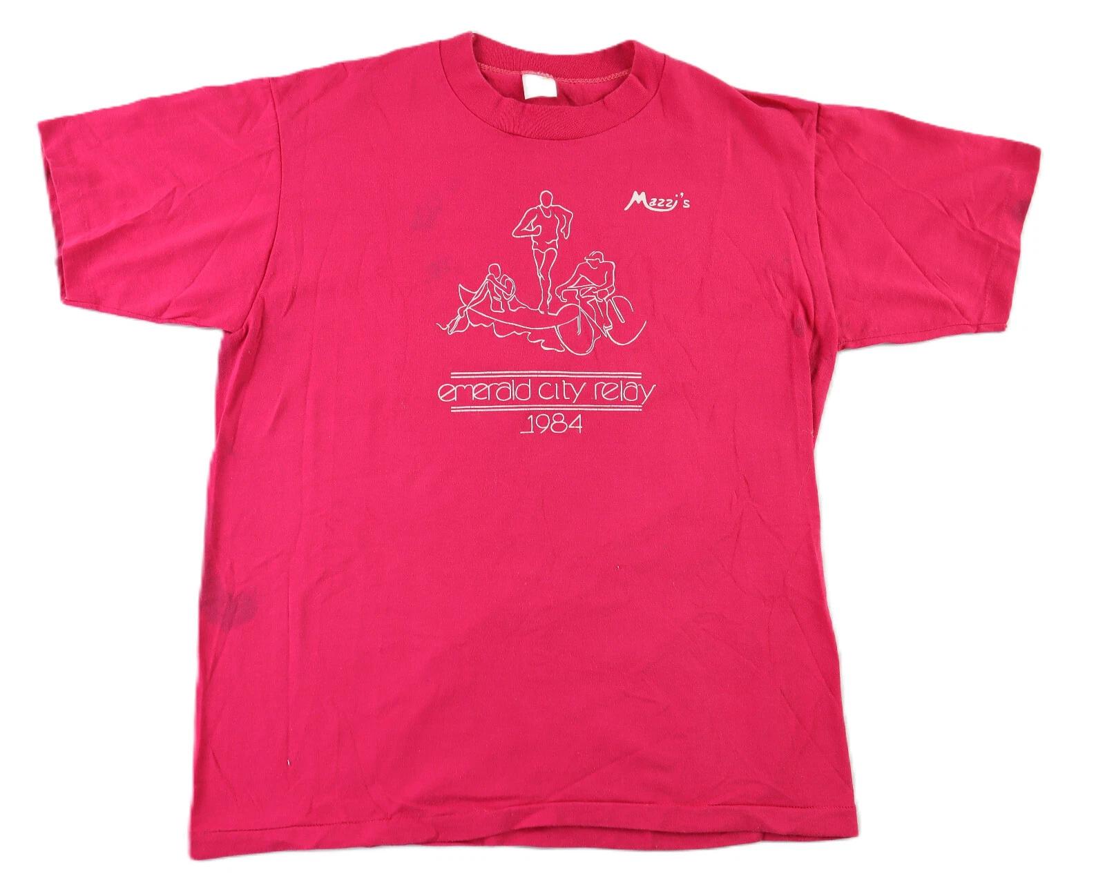 VTG 80s 1984 USA Adult M Emerald City Relay Eugene, Oregon Running T Shirt M