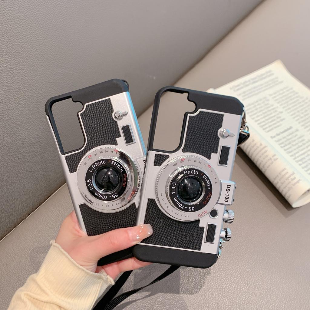Capa de Aparência de Câmera 3D para Celular S25 Ultra Capa de Carcaça à Prova de Arranhões Capa Protetora para Celular à Prova de Choque