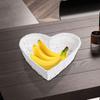 Chic Heart Shape Basket Stackable Paper Rope Fruit Plate Easy To Use Woven Storage Basket  Party