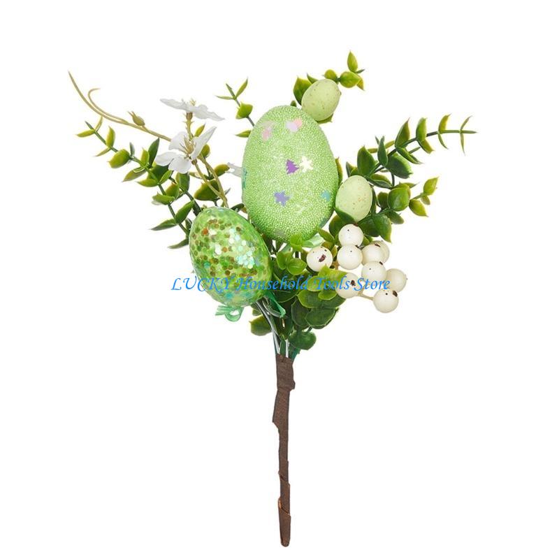 J0MC Unique Easters Foam Eggs Flower Bundle Display For Family Gatherings And Event