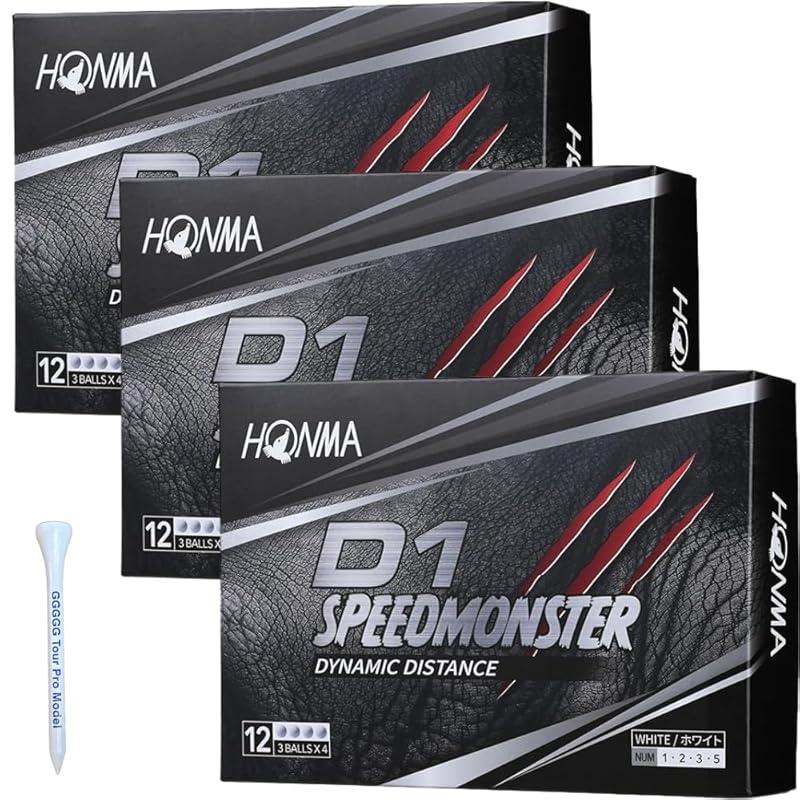 

Honma Golf honma golf ball d1 ball speed monster Honma 3 dozen (36 balls) white white BT2003 [Set product] Golf 2-piece set (ball, wood tee)