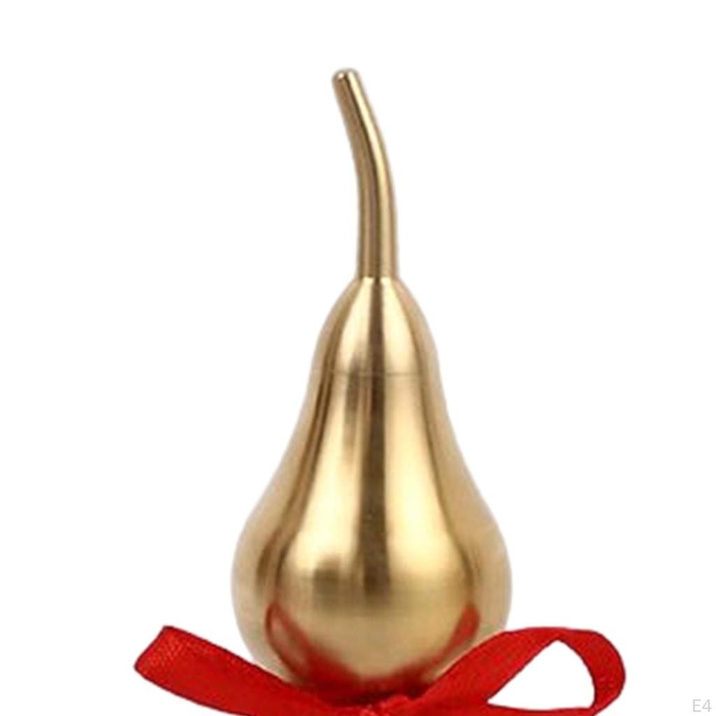 Antique Pure Copper Gourd Sculpture Feng Shui Ornaments Open Lid Arts Chinese Keychain for Home