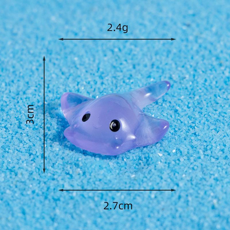 5 Pcs Lovely Elephant Small Miniatures Luminous Transparent Resin Animal Miniature Landscape Table Ornaments