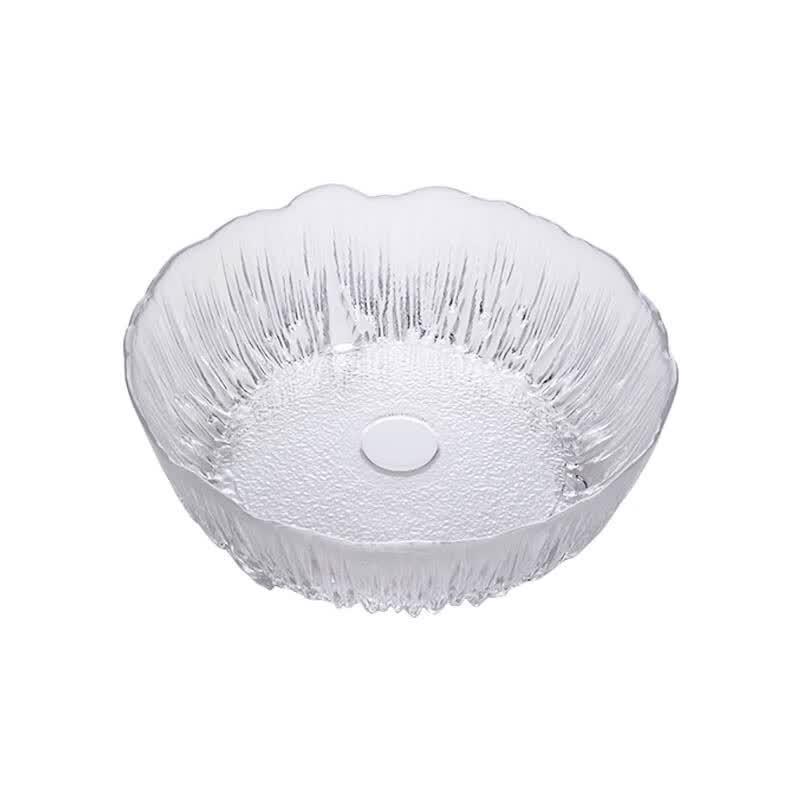 Snowflake Irregular Glass Salad Bowls (Set of 2)