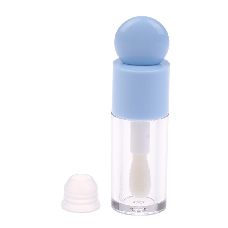 4Ml Lip Gloss Tube Matte Transparent Thick Rod Large Brush Head Empty Bottle Lips Glaze Container Makeup Packaging Material