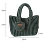 Sac Tissé Couleur Unie Sac au Crochet Fait Main Sac à Main Mignon en Laine pour l'Automne et l'Hiver Sac pour Téléphone Portable