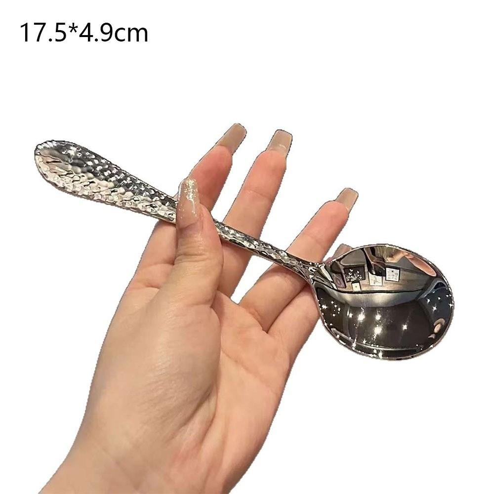 Míchací lžíce Nerezová lžíce Dlouhá rukojeť Lžíce na zmrzlinu Nová Naběra na polévku