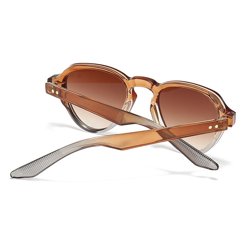 New European And American  Trendyy Street Photography Retro Literary Sunglasses Modern Charm Ins Style Round Sunglas