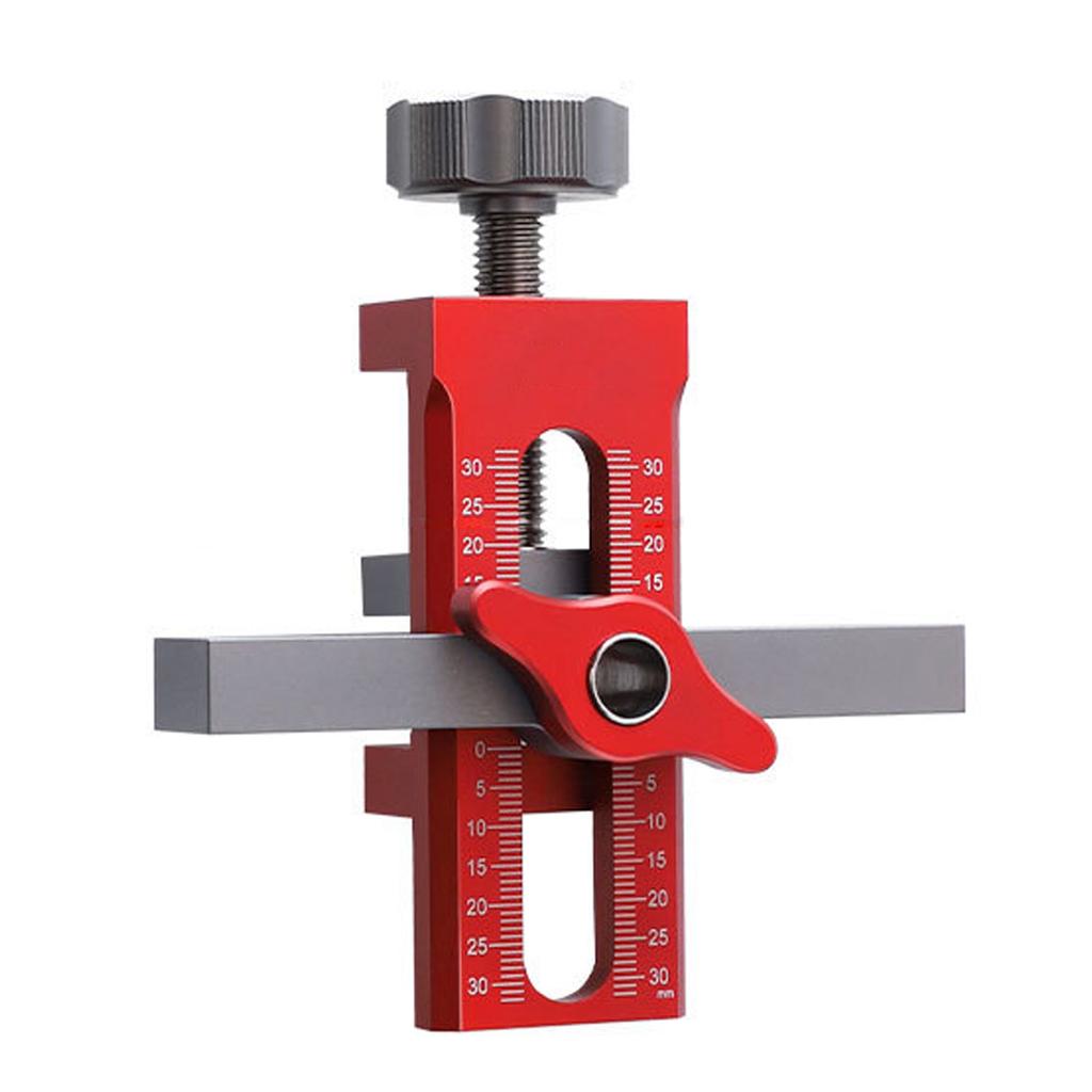 Adjustable Aluminum Alloy Cabinet Hardware Jig Precise Cabinet Door Installation Positioner for 7-40mm Thickness Panel