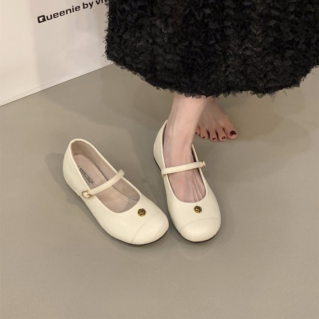 Inner Heightening Leopard Print Mary Jane Single Shoes Women's Shoes 2025 Spring and Autumn Retro Suede with Skirt French Evening Shoes