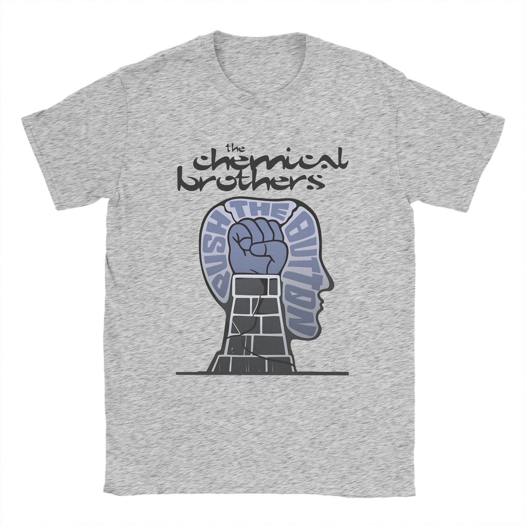 Maglietta Unisex The Chemical Brothers Band 100% Cotone Abbigliamento Vintage Manica Corta Girocollo Taglie Forti Magliette