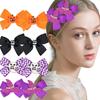 2PCS/Set Children's Hair Clip Girl Halloween Pumpkin Head Witch Hat Ghost Candy Bat Party Bow Duckbill Clip Hair Clip